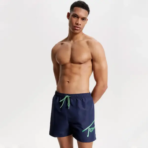 Tommy Hilfiger - Ανδρικό Μαγιό Σορτς Sf Medium Drawstring UM0UM02862-C87 Μπλε Σκούρο