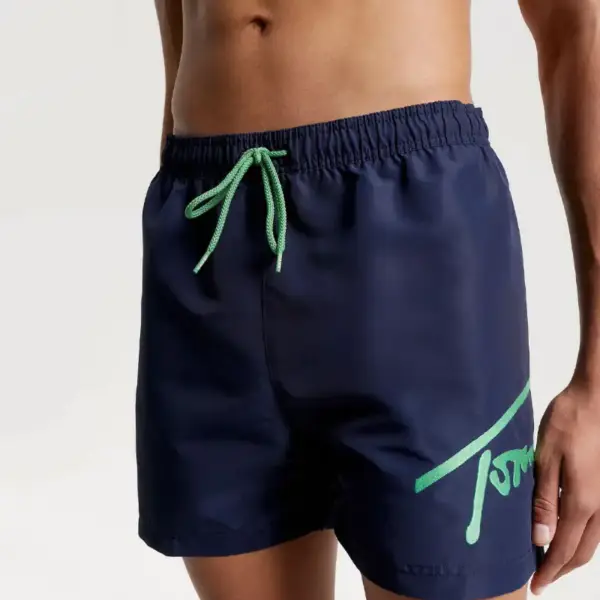 Tommy Hilfiger - Ανδρικό Μαγιό Σορτς Sf Medium Drawstring UM0UM02862-C87 Μπλε Σκούρο