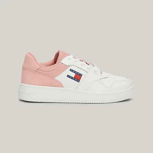 Tommy Hilfiger - Γυναικεία Sneakers Retro Basket Mix EN0EN02653-TH0 Λευκά