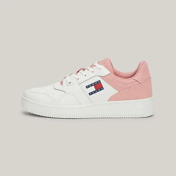 Tommy Hilfiger - Γυναικεία Sneakers Retro Basket Mix EN0EN02653-TH0 Λευκά