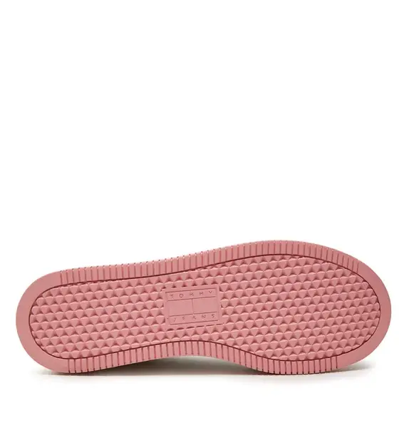 Tommy Hilfiger - Γυναικεία Δερμάτινα Sneakers Tjw Flatform Ess EN0EN02518-TH0 ΛευκόΡοζ