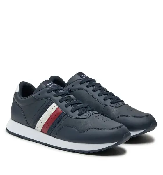Tommy Hilfiger – Ανδρικά Sneakers Runner Evo Lth Mix Ess FM0FM05121-DW5 Μπλε