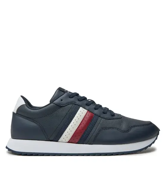 Tommy Hilfiger – Ανδρικά Sneakers Runner Evo Lth Mix Ess FM0FM05121-DW5 Μπλε