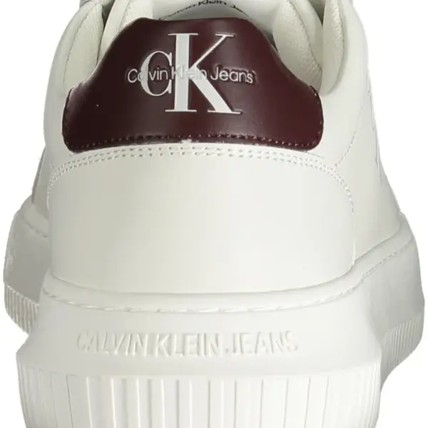 Calvin Klein - Cupsole Mono Lth Ανδρικά Chunky Sneakers YM0YM00681-02W Λευκό/Καφέ YM0YM00681-02W
