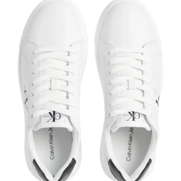 Calvin Klein - Cupsole Mono Lth Ανδρικά Chunky Sneakers YM0YM00681-0LD Λευκό YM0YM00681-0LD