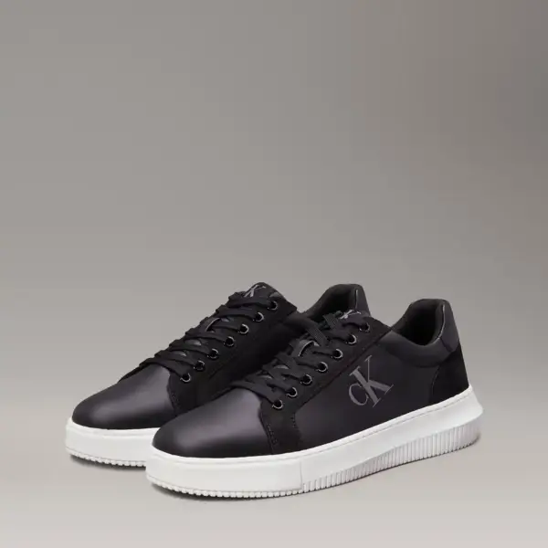 Calvin Klein - Cupsole Mono Lth Ανδρικά Chunky Sneakers YM0YM01123-0GM Μαύρο YM0YM01123-0GM