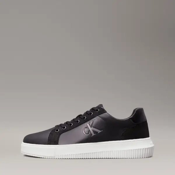 Calvin Klein - Cupsole Mono Lth Ανδρικά Chunky Sneakers YM0YM01123-0GM Μαύρο YM0YM01123-0GM