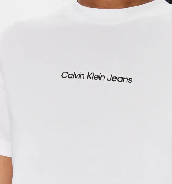 Calvin Klein - Jeans T-Shirt Institutional Straight Tee Regular Fit J20J221065-YAF Λευκό