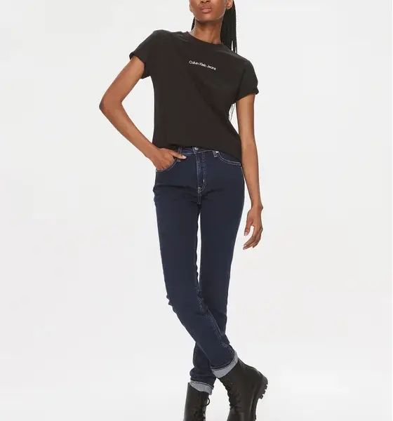 Calvin Klein - Jeans T-Shirt Institutional Straight Tee Regular Fit J20J221065J-BEH Μαύρο