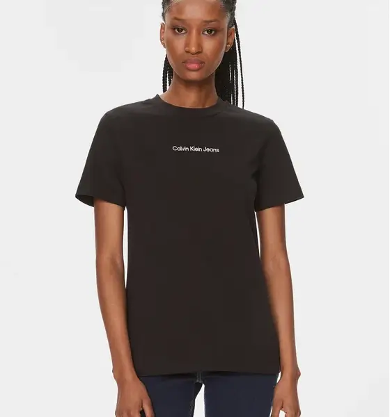 Calvin Klein - Jeans T-Shirt Institutional Straight Tee Regular Fit J20J221065J-BEH Μαύρο