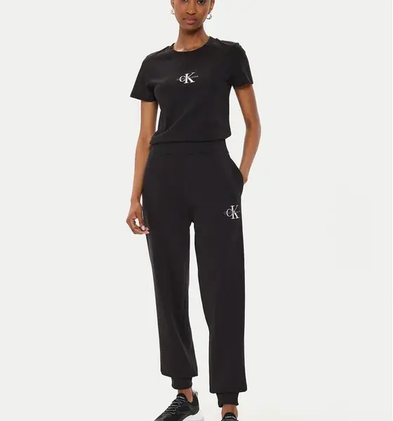 Calvin Klein - Jeans T-Shirt Monologo Slim Fit Tee J20J223563-BEH Μαύρο