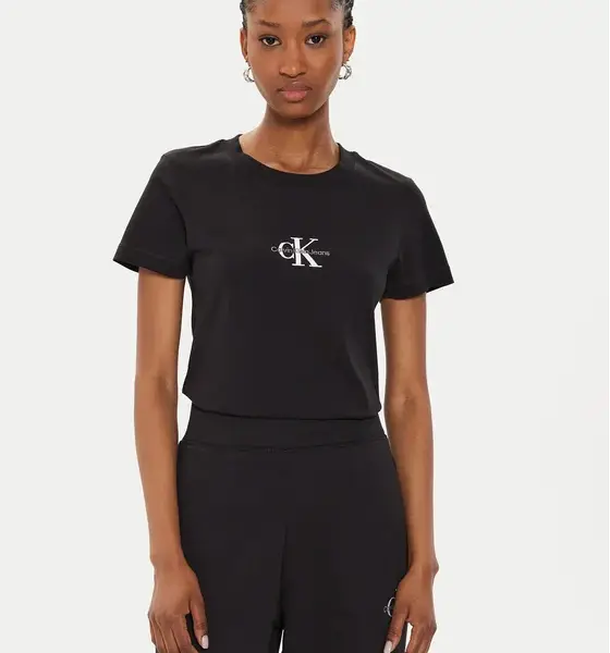 Calvin Klein - Jeans T-Shirt Monologo Slim Fit Tee J20J223563-BEH Μαύρο