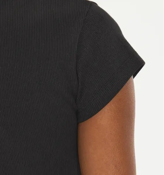 Calvin Klein - Jeans T-Shirt Woven Label Rib Baby Slim Fit J20J223552-BEH Μαύρο