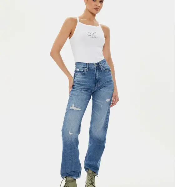 Calvin Klein - Jeans Τοπ Slim Fit J20J223623-BEH Λευκό