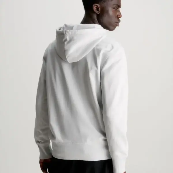 Calvin Klein - Ανδρική Ζακέτα Institutional Zip Through Hood με Φερμουάρ και Κουκούλα Regular Fit J30J325148-PC8 Γκρι