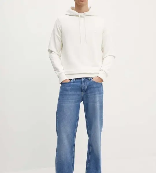 Calvin Klein - Ανδρικό Φούτερ Embro Regular Fit J30J325149-YBI Λευκό