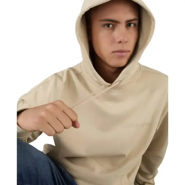 Calvin Klein - Ανδρικό Φούτερ Institutional Regular Fit J30J325626-RAE Μπεζ J30J325626-RAE