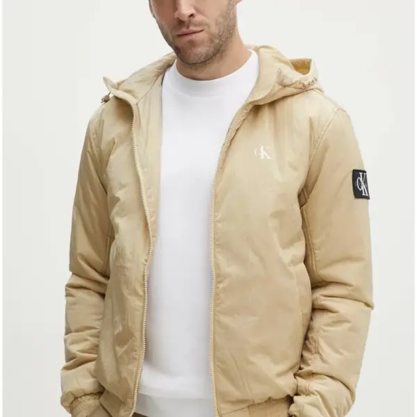 Calvin Klein - Ανδρικό Χειμωνιάτικο Μπουφάν Essentials Regular Fit J30J325596-RAE Μπεζ