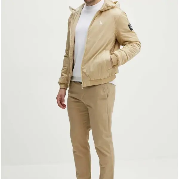 Calvin Klein - Ανδρικό Χειμωνιάτικο Μπουφάν Essentials Regular Fit J30J325596-RAE Μπεζ