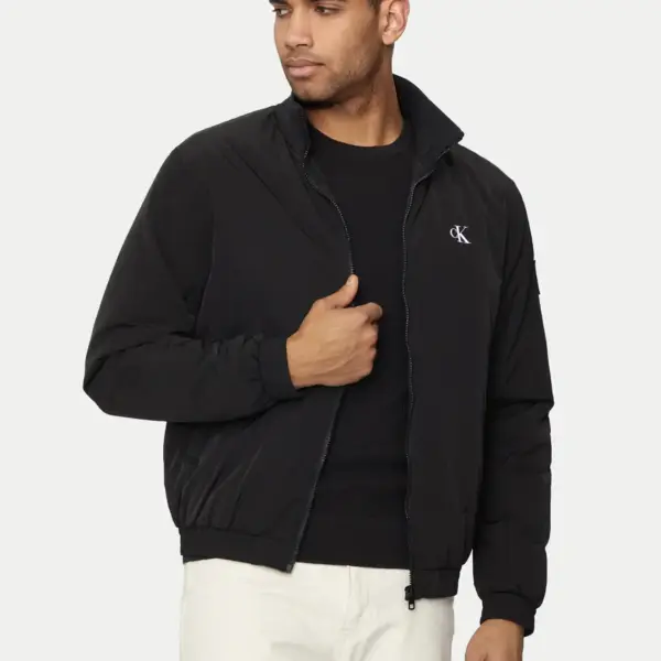 Calvin Klein - Ανδρικό Χειμωνιάτικο Μπουφάν Harrington Regular Fit J30J325592-BEH Μαύρο