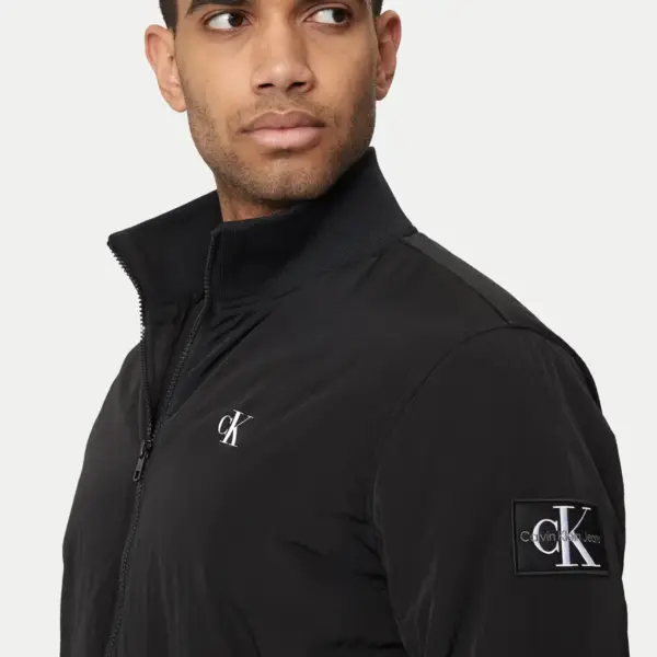 Calvin Klein - Ανδρικό Χειμωνιάτικο Μπουφάν Harrington Regular Fit J30J325592-BEH Μαύρο