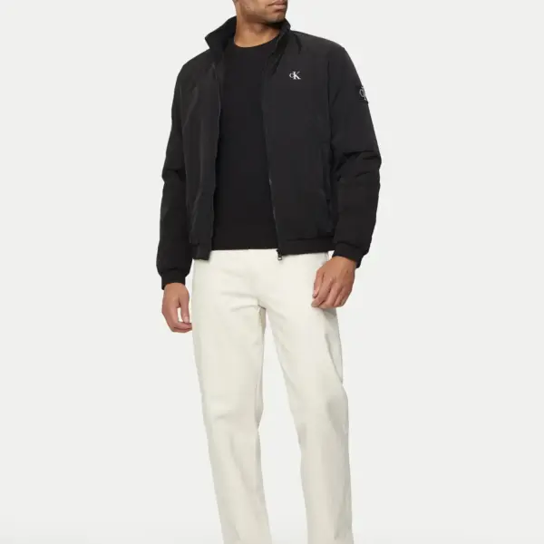Calvin Klein - Ανδρικό Χειμωνιάτικο Μπουφάν Harrington Regular Fit J30J325592-BEH Μαύρο