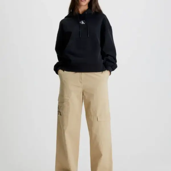 Calvin Klein - Γυναικείο Φούτερ με Κουκούλα J20J220434-BEH Μαύρο