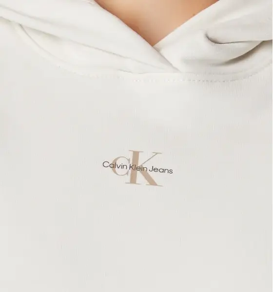 Calvin Klein - Γυναικείο Φούτερ με Κουκούλα J20J220434-YBI Λευκό