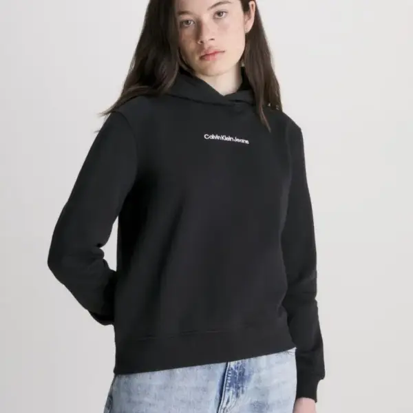 Calvin Klein - Γυναικείο Φούτερ με Κουκούλα J20J221066-BEH Μαύρο
