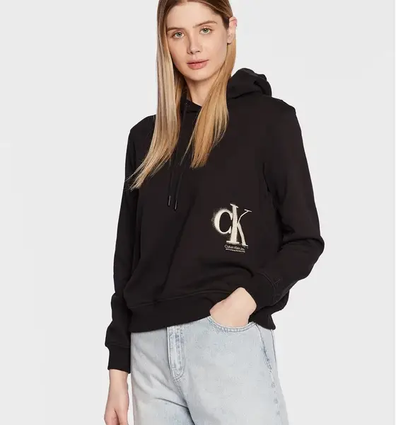 Calvin Klein - Γυναικείο Φούτερ με Κουκούλα J20J221138-BEH Μαύρο