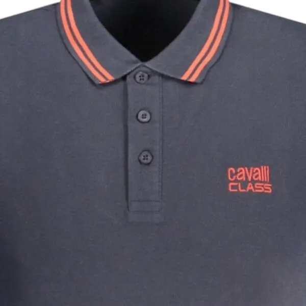 Cavalli Class - Ανδρική Μπλούζα Κοντομάνικη Polo Πικέ QXT64YKB002-04926 Μπλε QXT64YKB002-04926