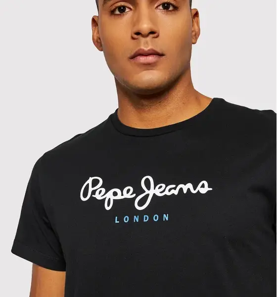 Pepe Jeans - Ανδρικό T-shirt Eggo Regular Fit PM508208-999 Μαύρο PM508208-999