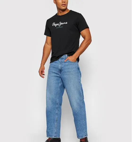 Pepe Jeans - Ανδρικό T-shirt Eggo Regular Fit PM508208-999 Μαύρο PM508208-999