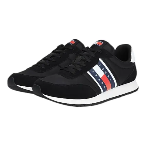Tommy Hilfiger - Ανδρικά Sneakers Tjm Runner Casual Ess EM0EM01351-BDS Μαύρο EM0EM01351-BDS