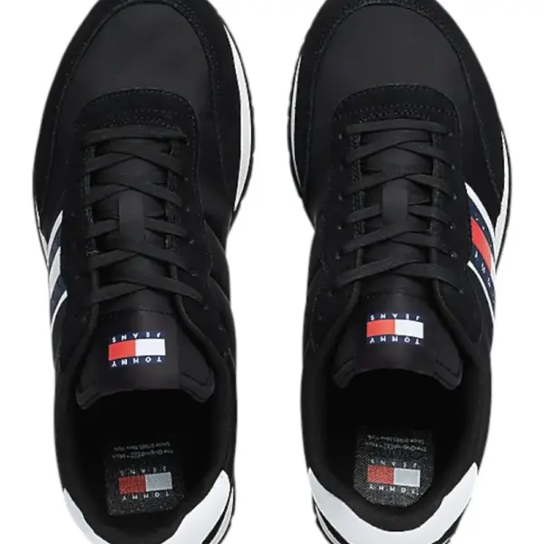 Tommy Hilfiger - Ανδρικά Sneakers Tjm Runner Casual Ess EM0EM01351-BDS Μαύρο EM0EM01351-BDS