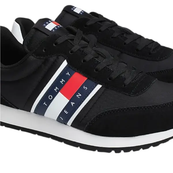 Tommy Hilfiger - Ανδρικά Sneakers Tjm Runner Casual Ess EM0EM01351-BDS Μαύρο EM0EM01351-BDS