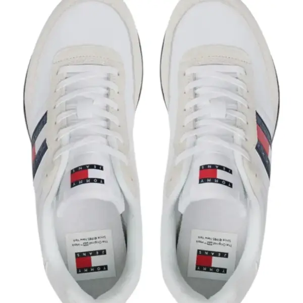 Tommy Hilfiger - Ανδρικά Sneakers Tjm Runner Casual Ess EM0EM01351-YBR Λευκό EM0EM01351-YBR