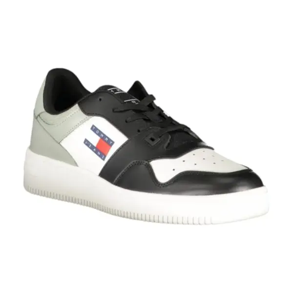 Tommy Hilfiger - Ανδρικά Δερμάτινα Sneakers Tjm Retro Basket Ess EM0EM01395-PM1 Μαύρο EM0EM01395-PM1