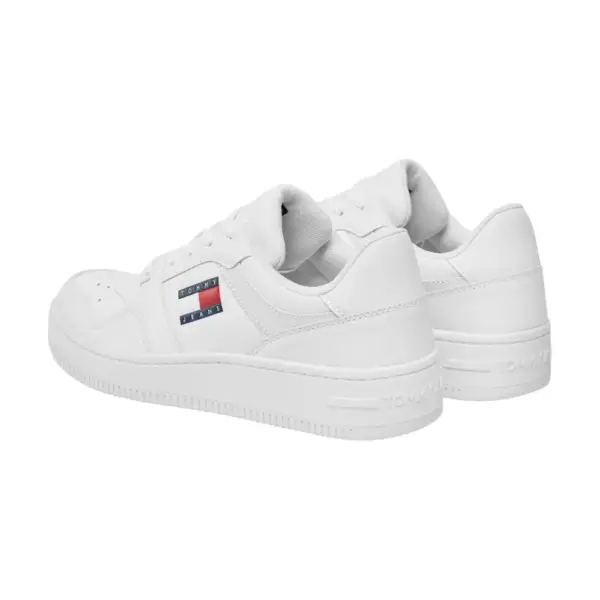 Tommy Hilfiger - Ανδρικά Δερμάτινα Sneakers Tjm Retro Basket Ess EM0EM01395-YBR Λευκό EM0EM01395-YBR