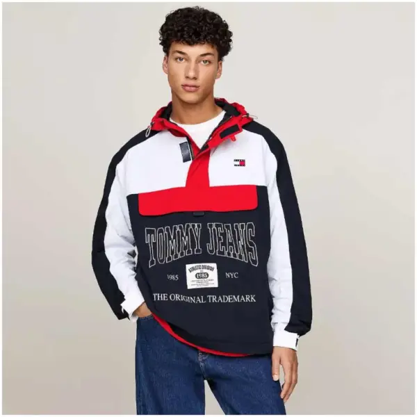 Tommy Hilfiger - Ανδρικό Light Jacket Αντιανεμικό Regular Fit DM0DM18902-C2T Μπλε