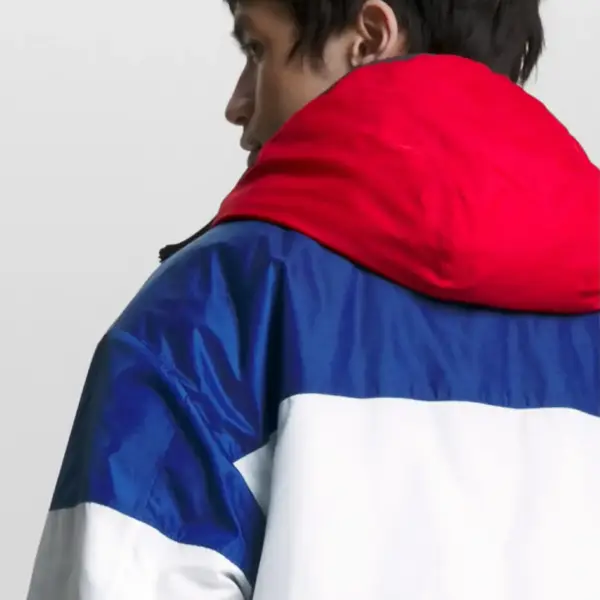 Tommy Hilfiger - Ανδρικό Χειμωνιάτικο Μπουφάν 2 Όψεων Με Colour-Blocked DM0DM16625-C9B Μπλε