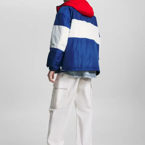 Tommy Hilfiger - Ανδρικό Χειμωνιάτικο Μπουφάν 2 Όψεων Με Colour-Blocked DM0DM16625-C9B Μπλε