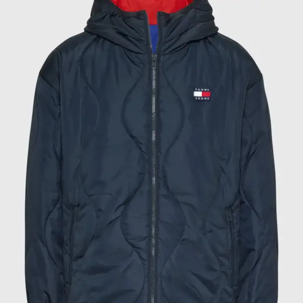 Tommy Hilfiger - Ανδρικό Χειμωνιάτικο Μπουφάν 2 Όψεων Με Colour-Blocked DM0DM16625-C9B Μπλε