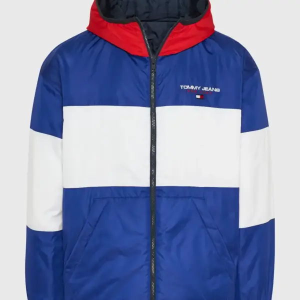 Tommy Hilfiger - Ανδρικό Χειμωνιάτικο Μπουφάν 2 Όψεων Με Colour-Blocked DM0DM16625-C9B Μπλε