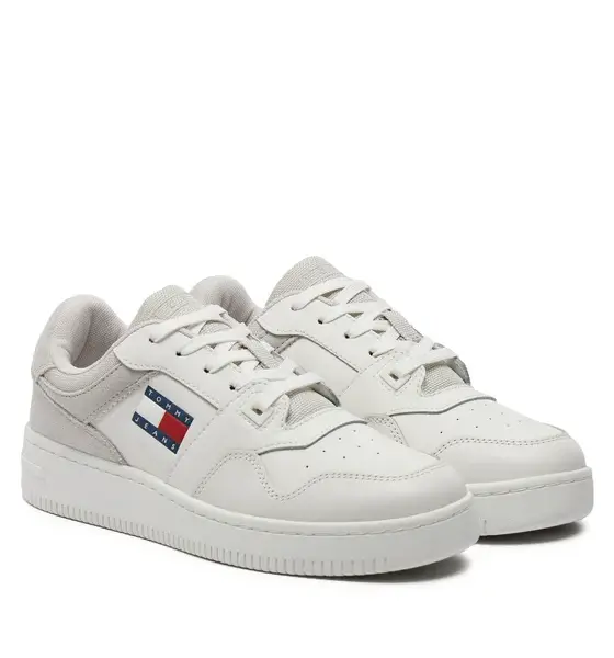 Tommy Hilfiger - Γυναικεία Sneakers Retro Basket Mix EN0EN02653-P06 Λευκό