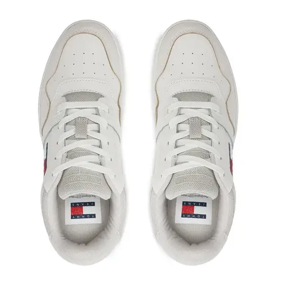 Tommy Hilfiger - Γυναικεία Sneakers Retro Basket Mix EN0EN02653-P06 Λευκό