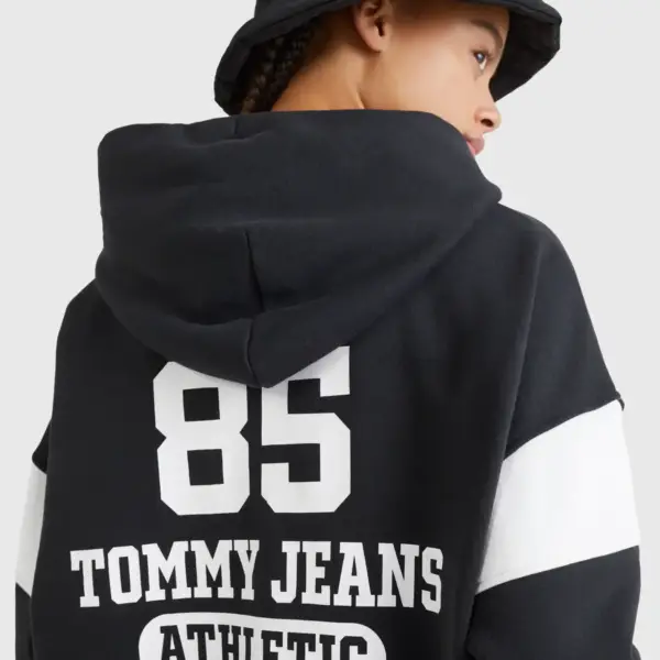 Tommy Hilfiger - Γυναικείο Φούτερ με Κουκούλα DW0DW14860-BDS Μαύρο