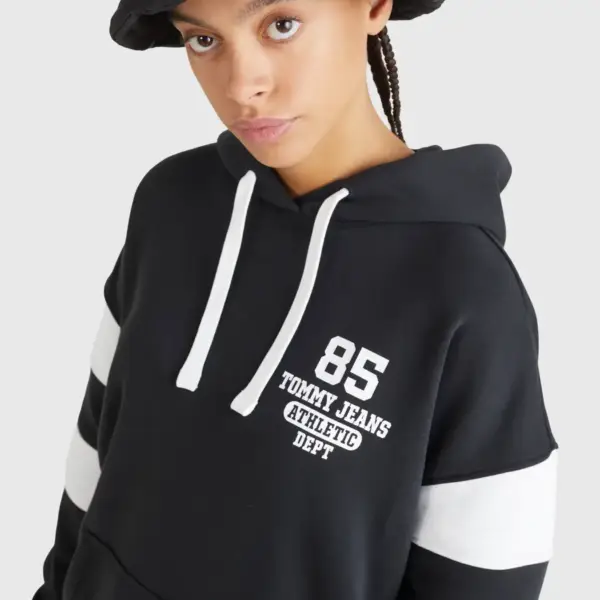 Tommy Hilfiger - Γυναικείο Φούτερ με Κουκούλα DW0DW14860-BDS Μαύρο
