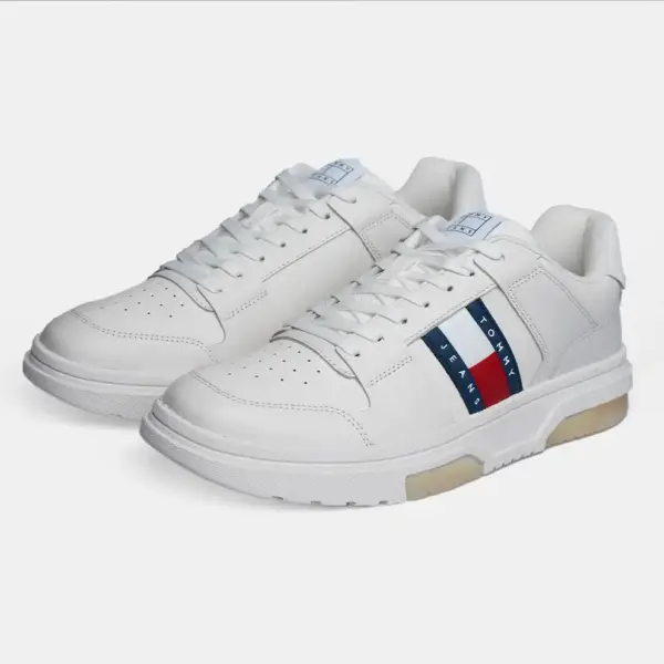 Tommy Hilfiger – Ανδρικά Sneakers The Brooklyn Leather EM0EM01429-YBL Εκρού EM0EM01429-YBL