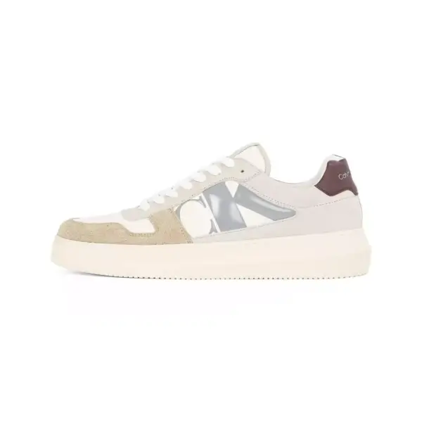 Calvin Klein - Cupsole Mono Lth Ανδρικά Chunky Sneakers YM0YM01122-0HI Μπεζ YM0YM01122-0HI